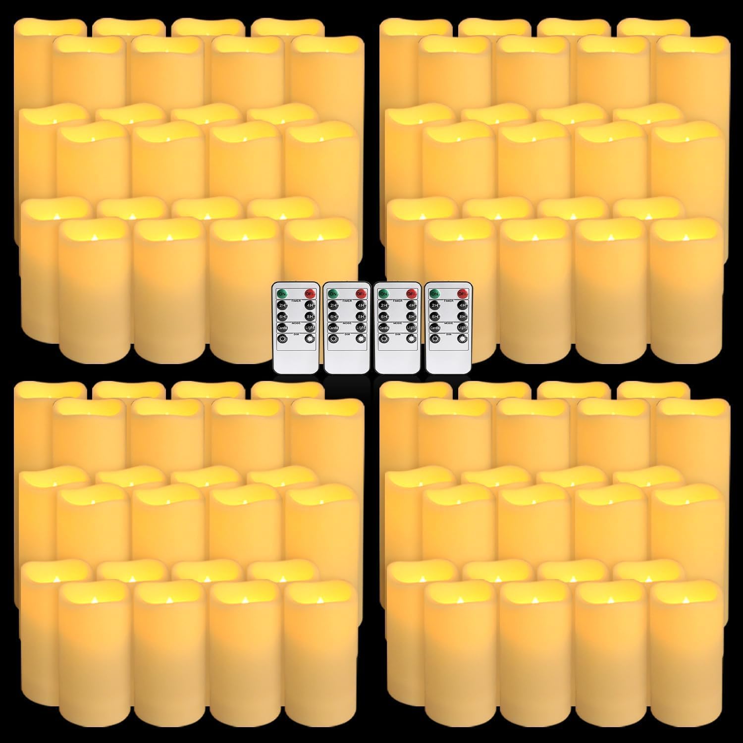Holiday Candle Set - Set of 96 Waterproof Outdoor Flameless