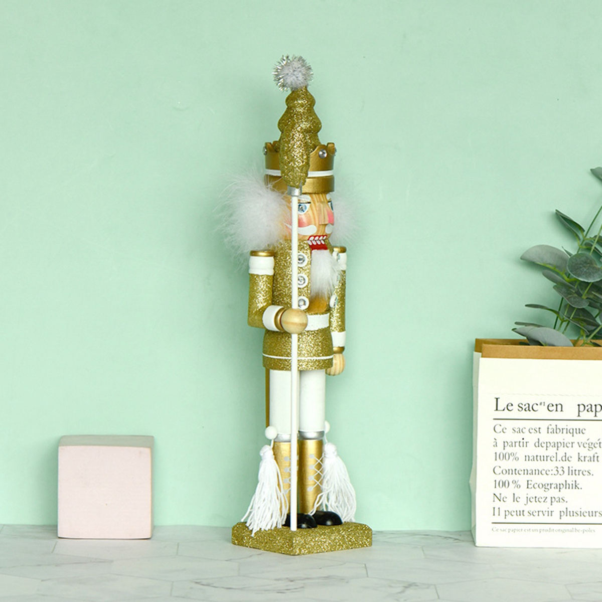 Nutcracker Figurine - ABRS-Wooden King Nutcracker Ornaments Christmas Decorations