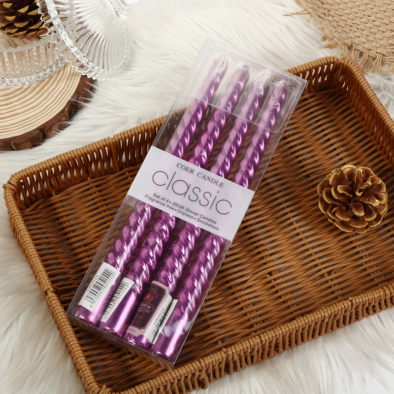 4pcs European-style Long-pole  - đánh giá và giá Holiday Candle Set