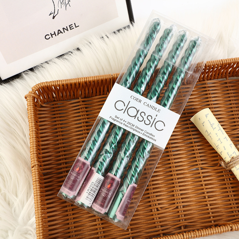 4pcs European-style Long-pole  - đánh giá và giá Holiday Candle Set