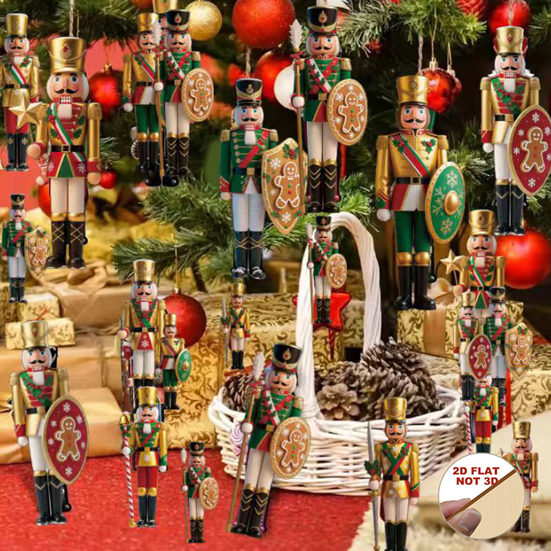 2D Flat 12Pcs Wooden Nutcracke - đánh giá và giá Nutcracker Figurine