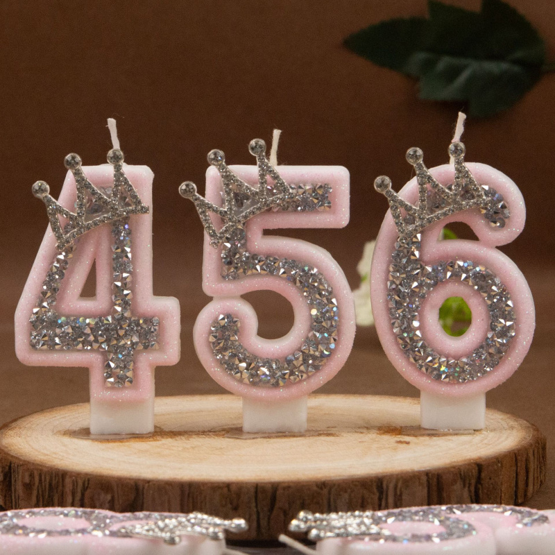 Digital Candles 0-9 Pink Silve - đánh giá và giá Holiday Candle Set