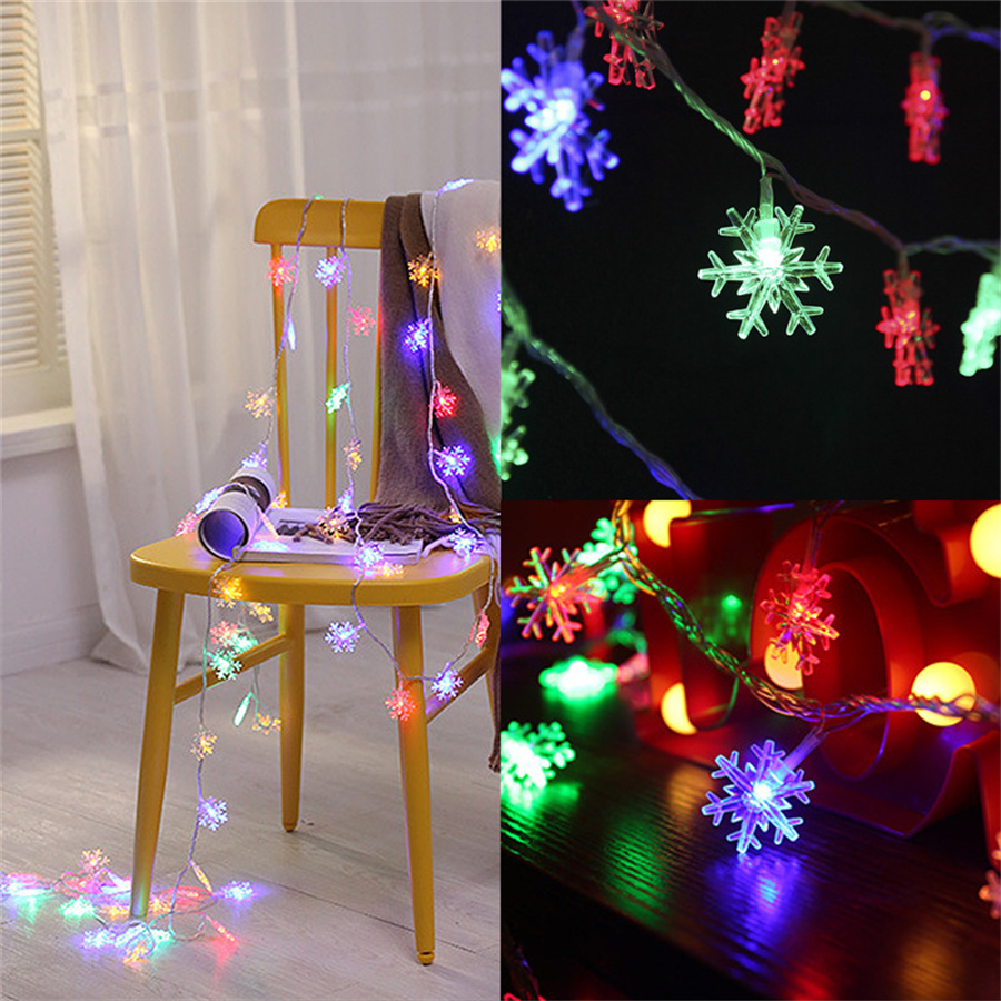 10/20/40 LED Snowflake String  - đánh giá và giá Led Fairy String Lights