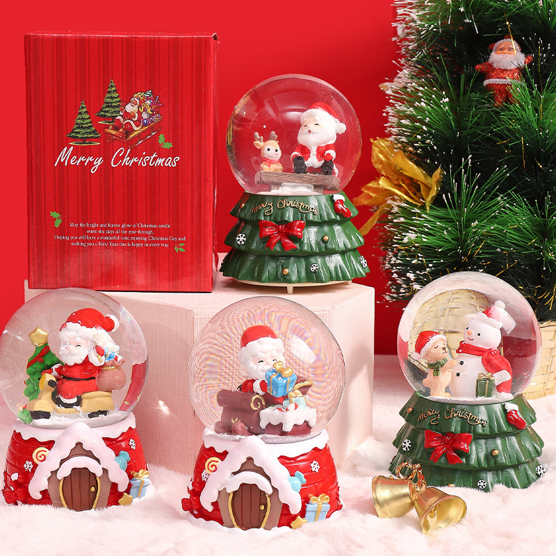 Christmas Snow Globe with LED  - đánh giá và giá Snow Globe Musical
