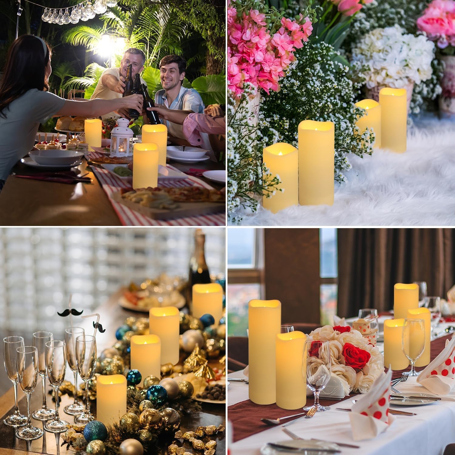 Set of 96 Waterproof Outdoor F - đánh giá và giá Holiday Candle Set