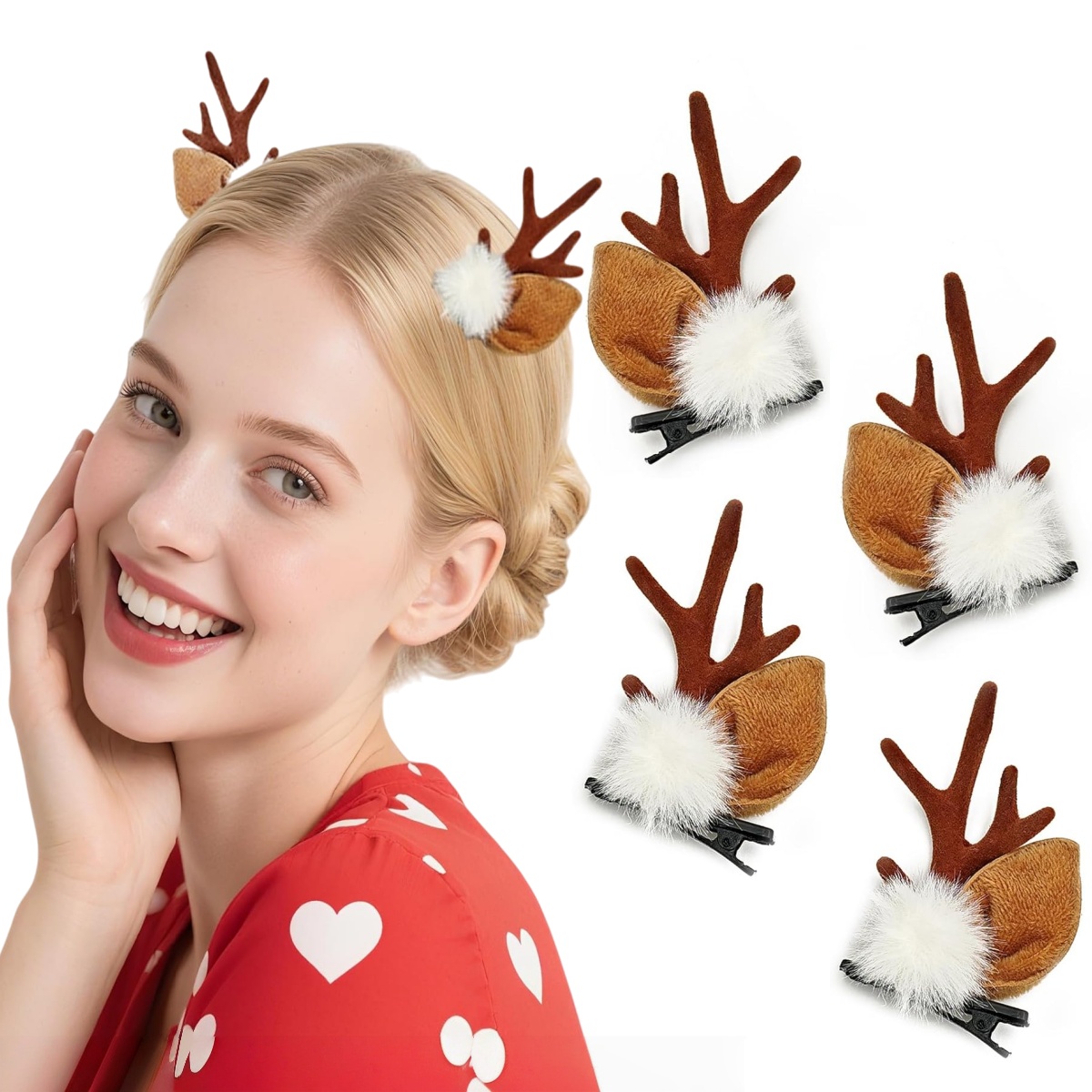1/2Pairs Small Deer Ears Antle - đánh giá và giá Reindeer Antlers Headband